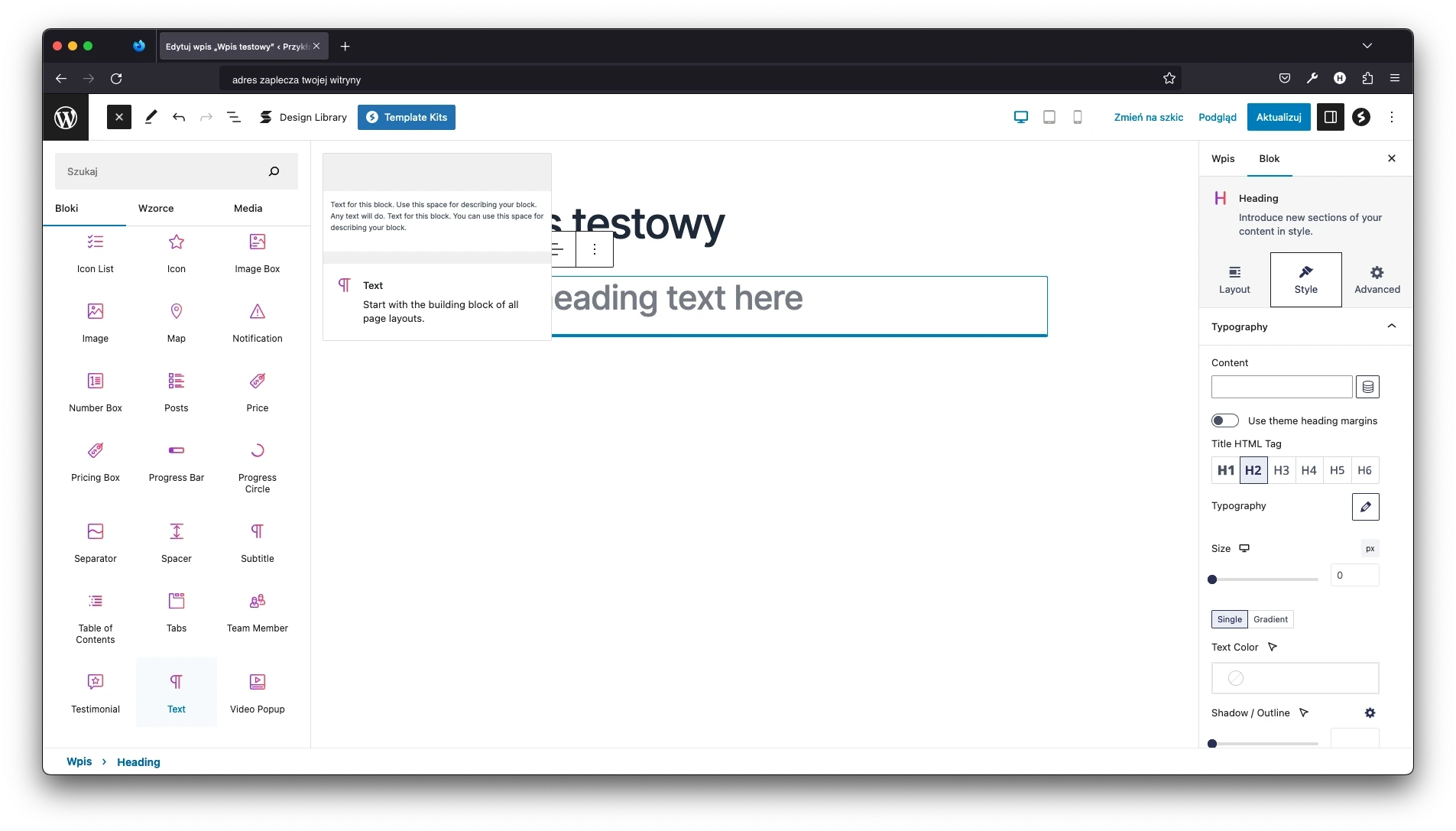 Panel zarządziania WordPress