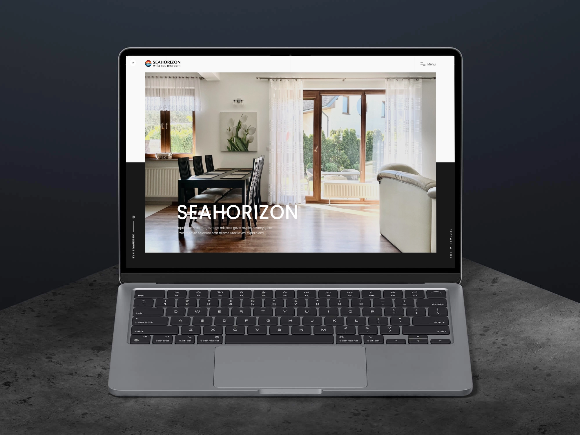 projekt strony www seahorizon